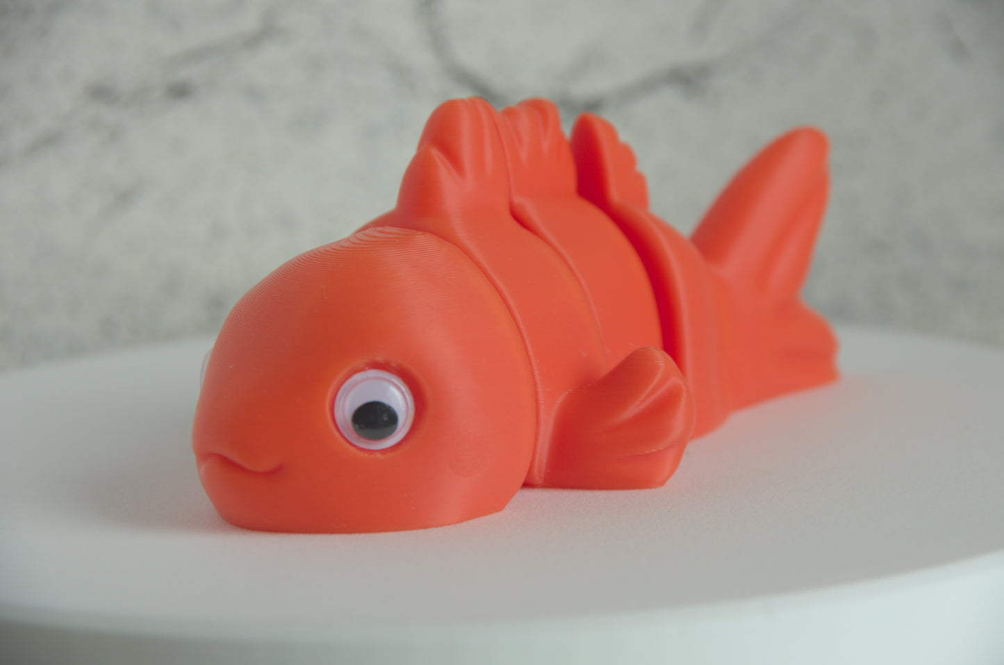 Flexi Goldfish Keychain 3D Printed Articulated Fish Fidget Toy Animal Gift