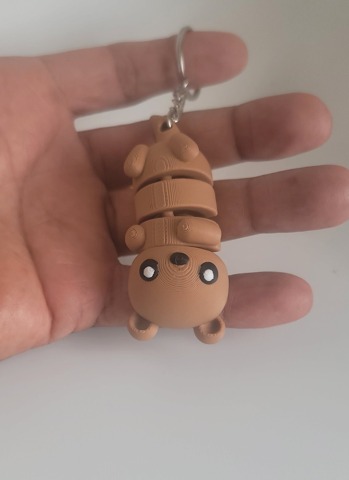 Flexi Otter Keychain 3D Printed Articulated Animal Fidget Toy Cute Gift