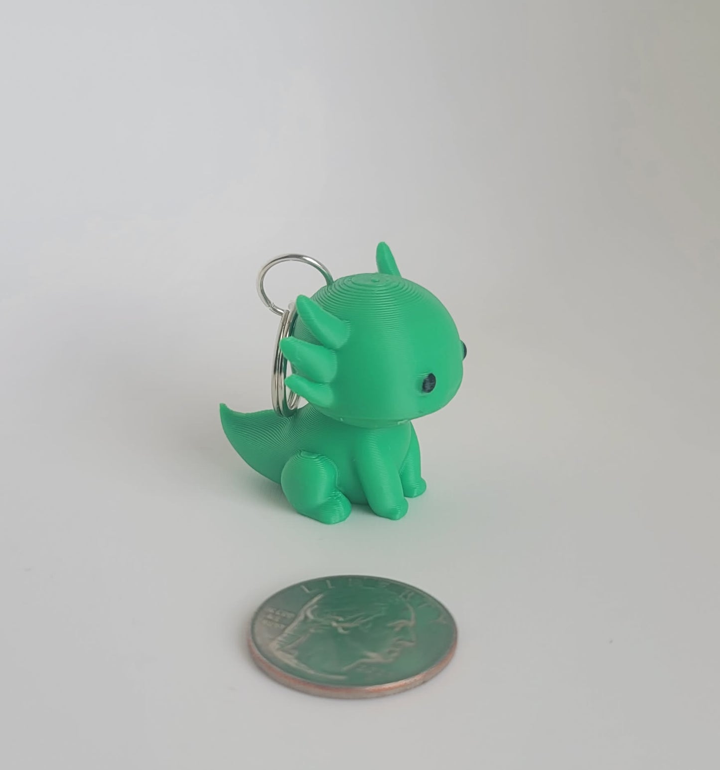 Flexi Axolotl Keychain 3D Printed Articulated Cute Desk Toy Fidget Animal Gift