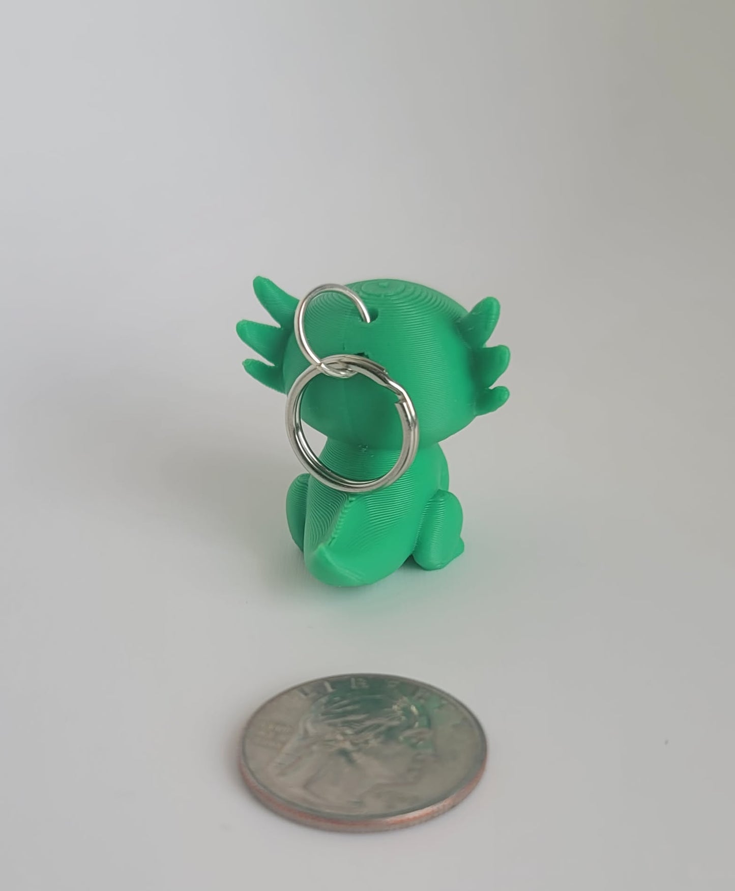 Flexi Axolotl Keychain 3D Printed Articulated Cute Desk Toy Fidget Animal Gift