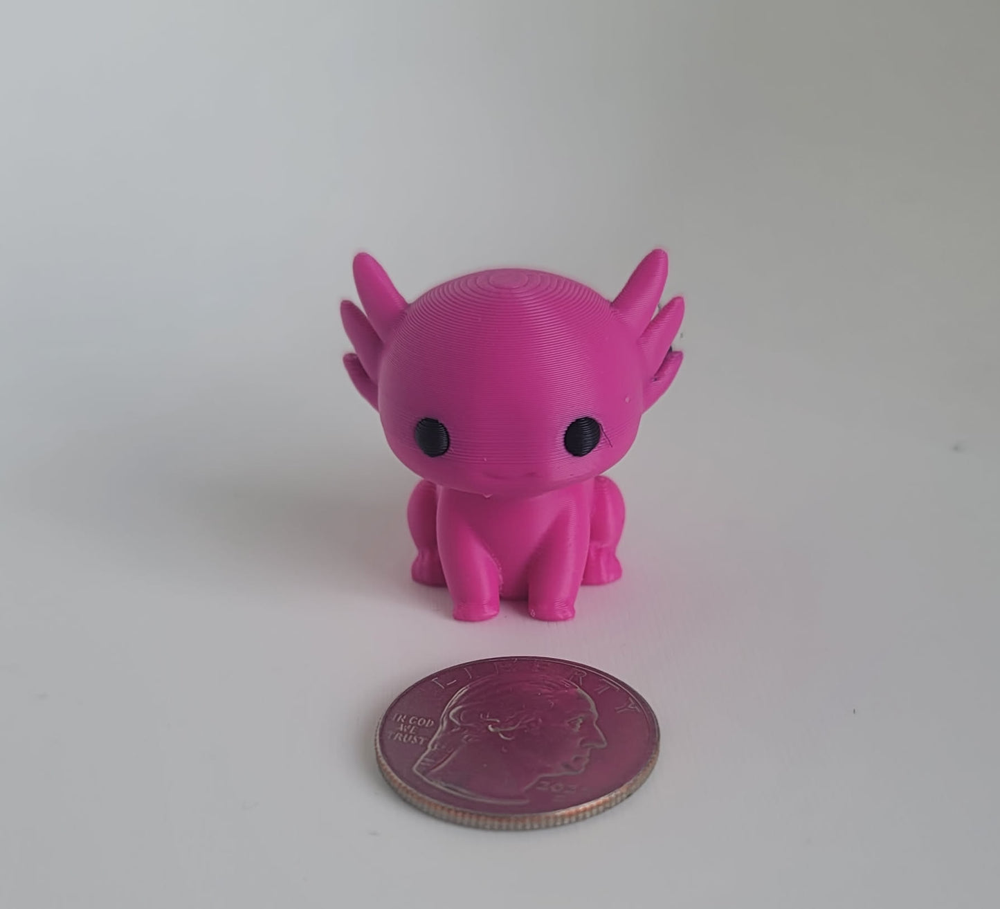 Flexi Axolotl Keychain 3D Printed Articulated Cute Desk Toy Fidget Animal Gift