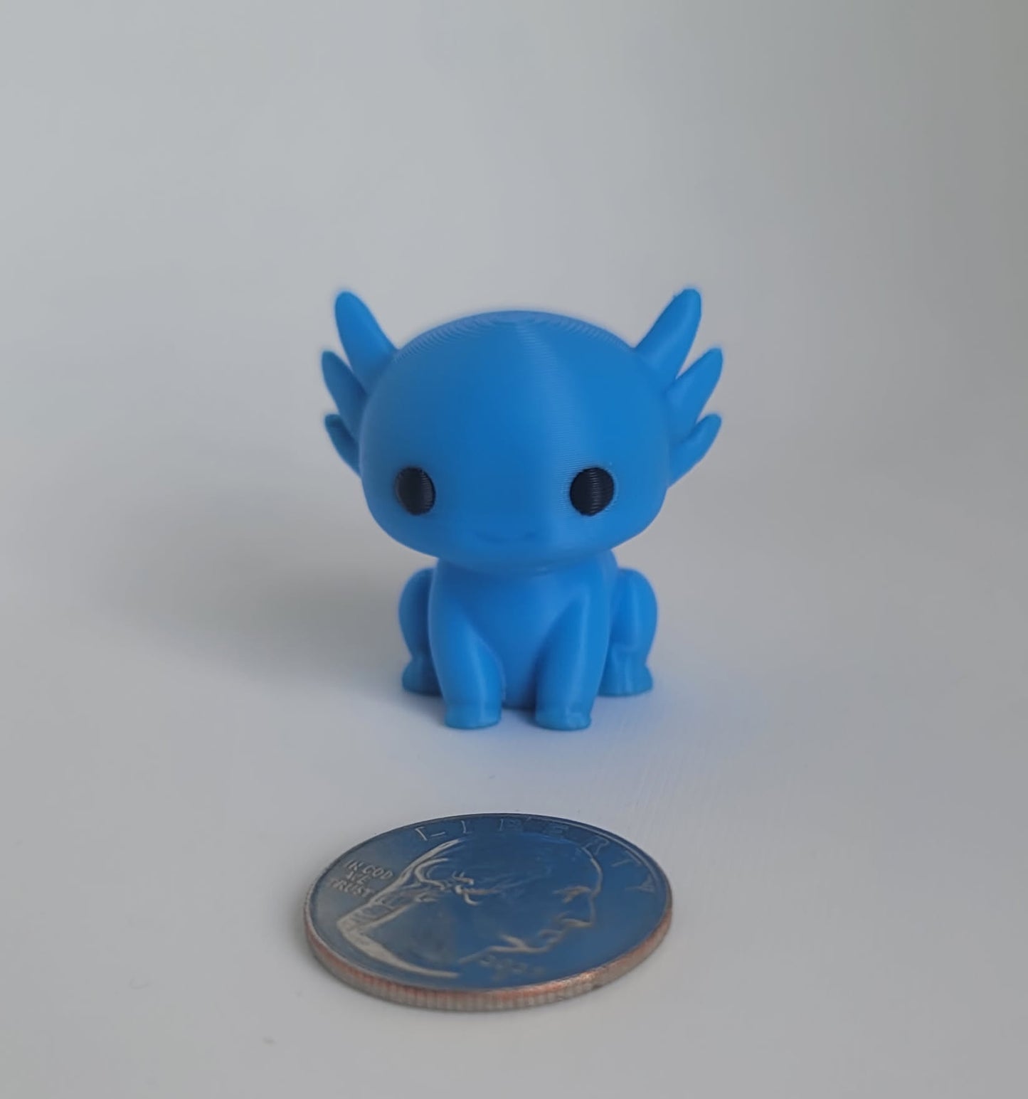 Flexi Axolotl Keychain 3D Printed Articulated Cute Desk Toy Fidget Animal Gift