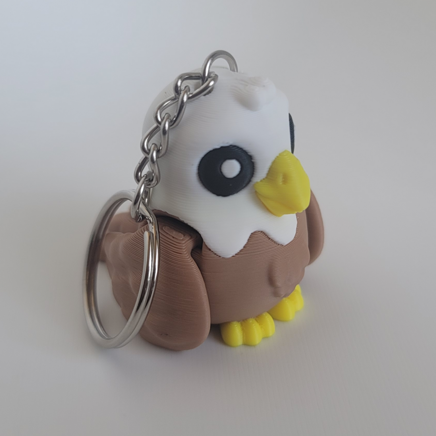 Flexi Eagle Keychain 3D Printed Articulated Bird Fidget Toy Handmade Gift