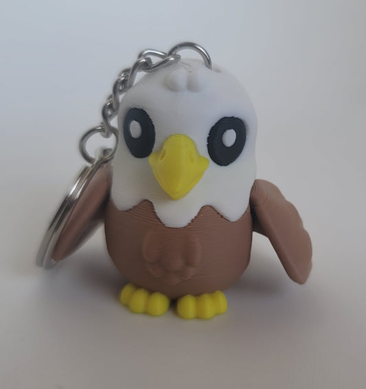 Flexi Eagle Keychain 3D Printed Articulated Bird Fidget Toy Handmade Gift