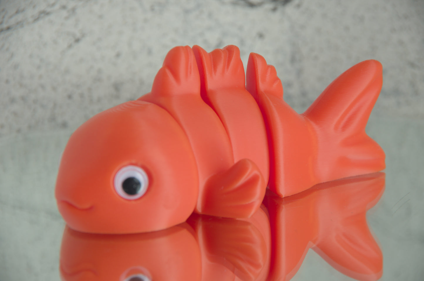Flexi Goldfish Keychain 3D Printed Articulated Fish Fidget Toy Animal Gift