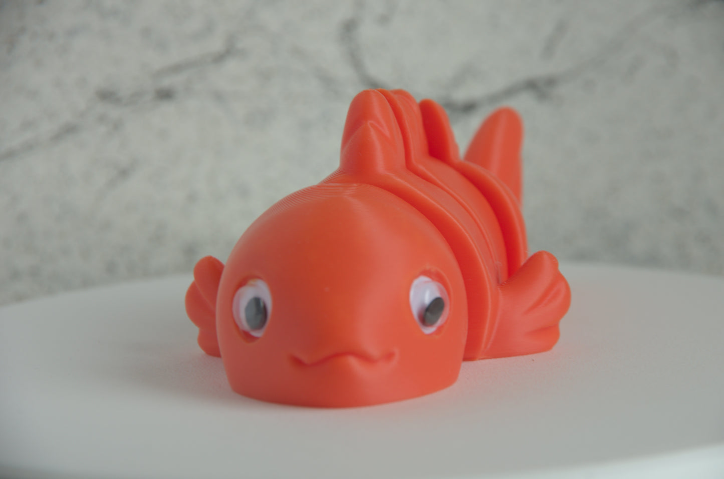 Flexi Goldfish Keychain 3D Printed Articulated Fish Fidget Toy Animal Gift
