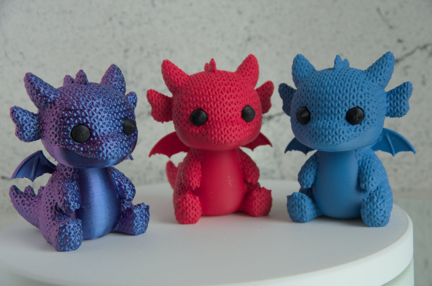 Baby Dragon Figurines 3D Printed Collectible Fantasy Desk Décor Gift Handmade