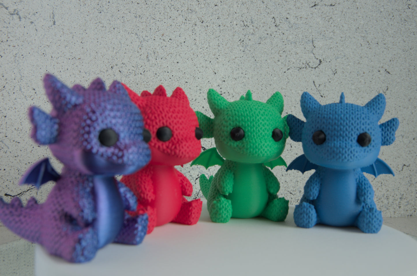 Baby Dragon Figurines 3D Printed Collectible Fantasy Desk Décor Gift Handmade