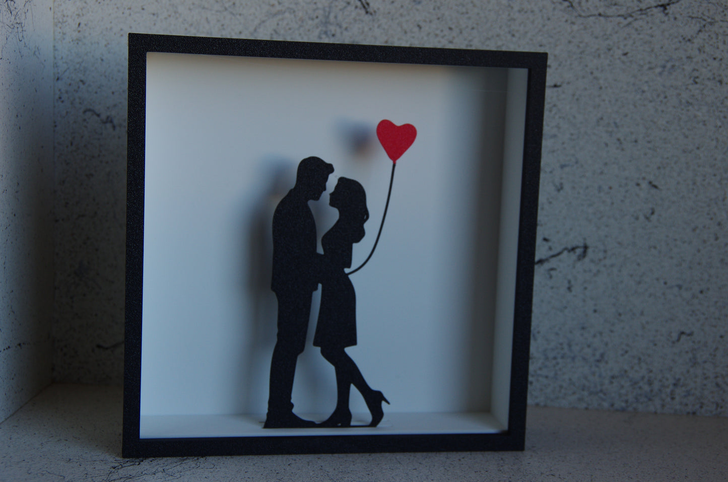 Lovers Shadow Box 3D Printed Romantic Home Décor Keepsake Gift Couple Unique