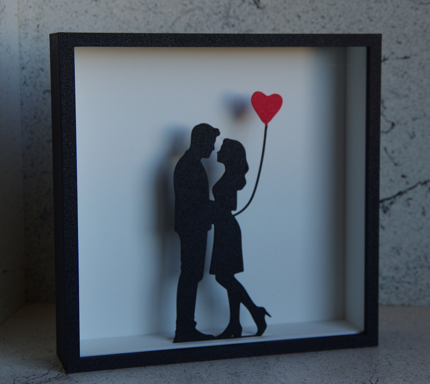 Lovers Shadow Box 3D Printed Romantic Home Décor Keepsake Gift Couple Unique