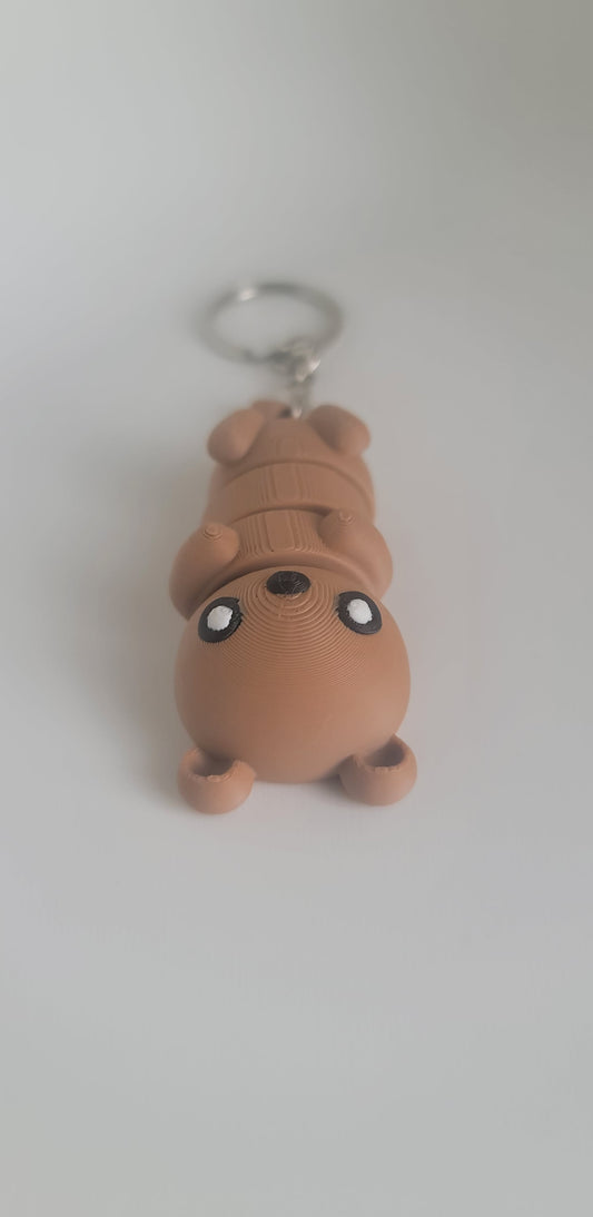 Flexi Otter Keychain 3D Printed Articulated Animal Fidget Toy Cute Gift